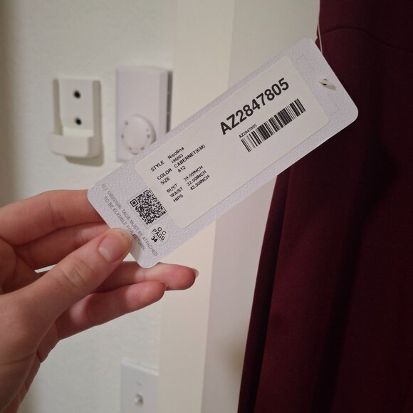 NWT Azazie Nicolina Cabernet - Picture 6 of 6